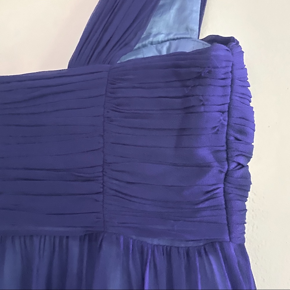 5|48 Blue One Shoulder Dress - Picture 3 of 7